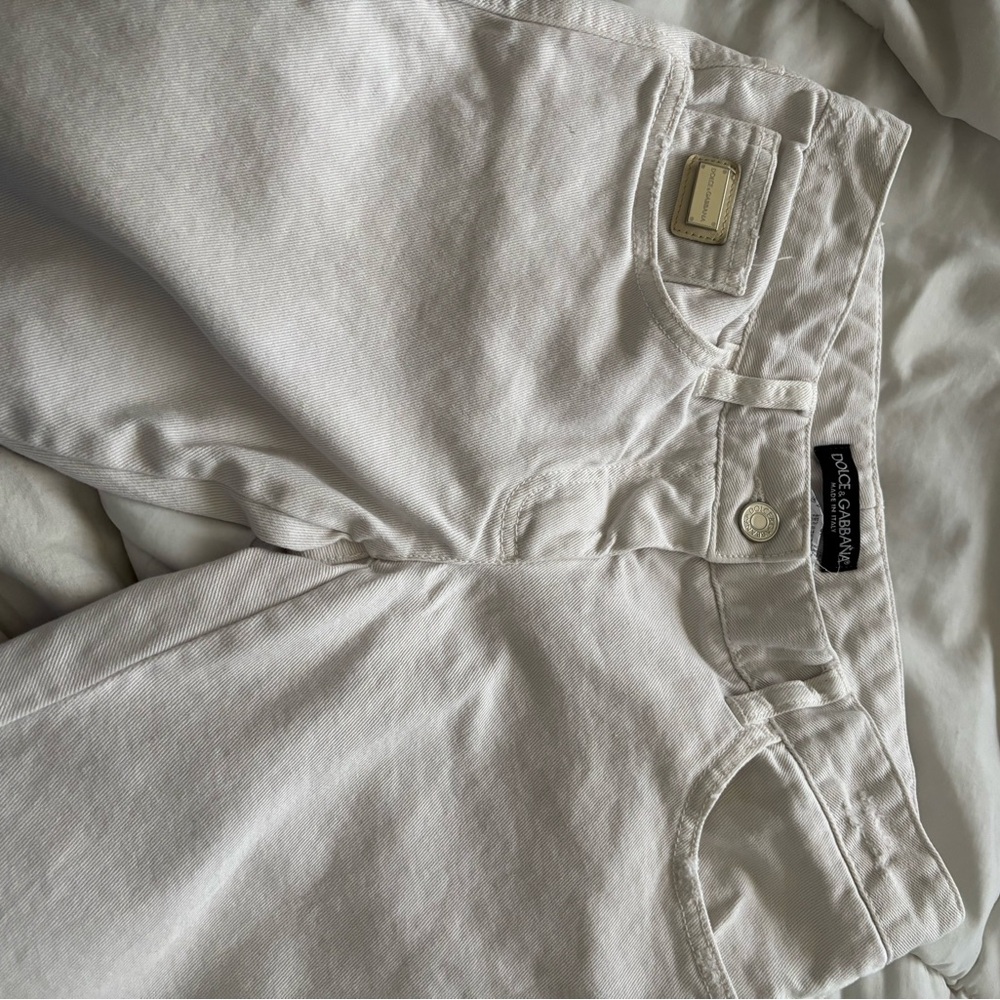 Dolce & Gabbana Ivory Denim Pants